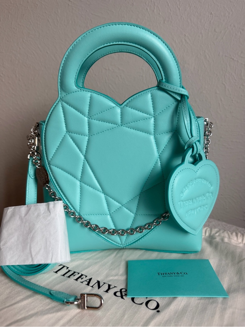 Tiffany & Co. Tiffany Blue Quilted Heart Mini Top-Handle Bag - Picture 2 of 12